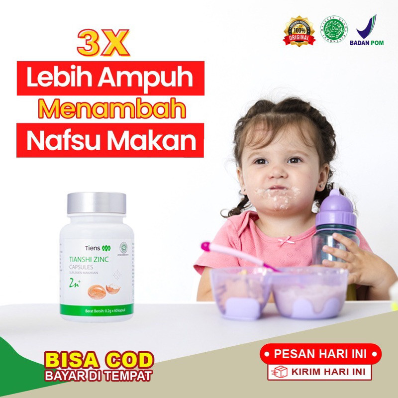 Vitamin Anak & Bayi Penambah Nafsu Makan Berat Gemuk Badan Kecerdasan Otak Daya Tahan Tubuh Tiens Bp