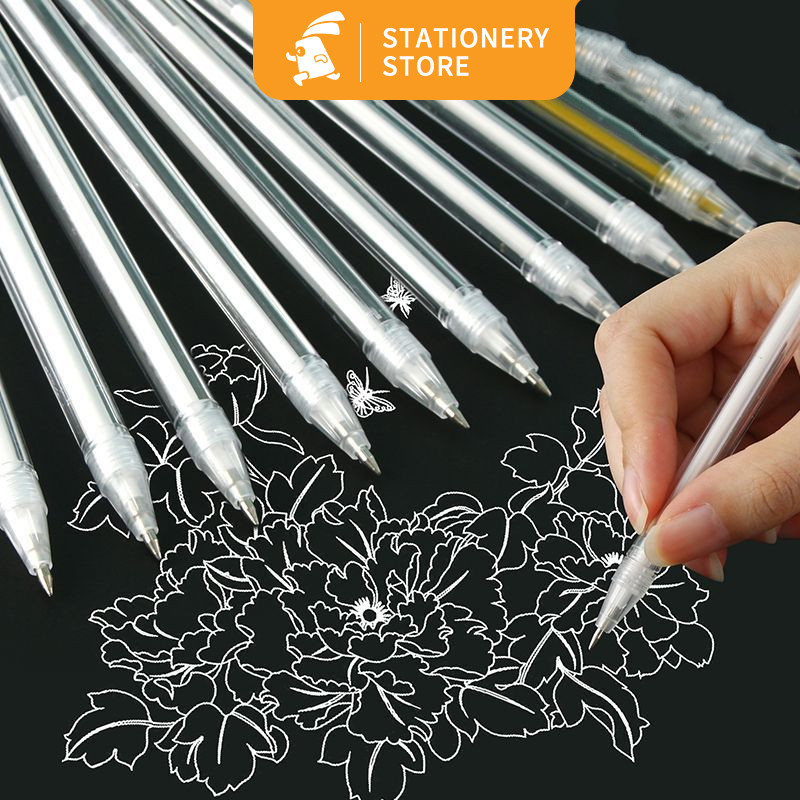 

Gel pen Marker art painting/stabilo highlighter art painting/Pena fluorescent putih-Rabbit_Stationery