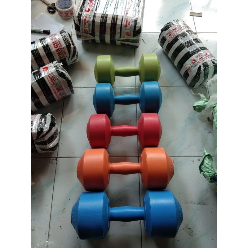 Barbel Warna Murah 7 kg/Dumbbell Warna 7Kg/Barbel Dumbbell Warna 7kg/Barbel Fitnes 7 kg MEDIAPACK