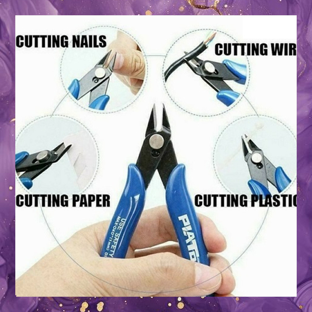 (SBA) Tang PEMOTONG KAWAT Tang Lancip Kabel Plato Mini Plier Wire Cutter Tang Biru Kecil PK0819B5