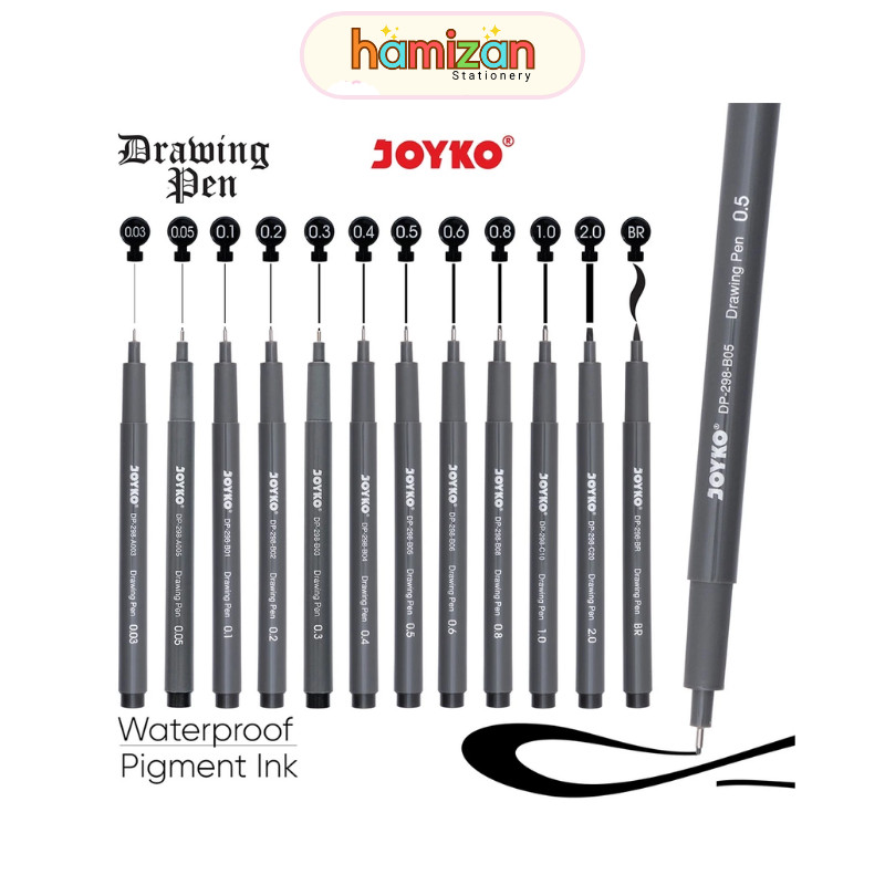 

( 1 pcs ) Drawing Pen / Kaligrafi Pen Joyko DP-298 Dp298 / icon arrow left boldicon arrow right bold Drawing Pen Pena Gambar Joyko DP-298 1 Pcs Waterproof Pigment Ink Joyko Murah Berkualitas