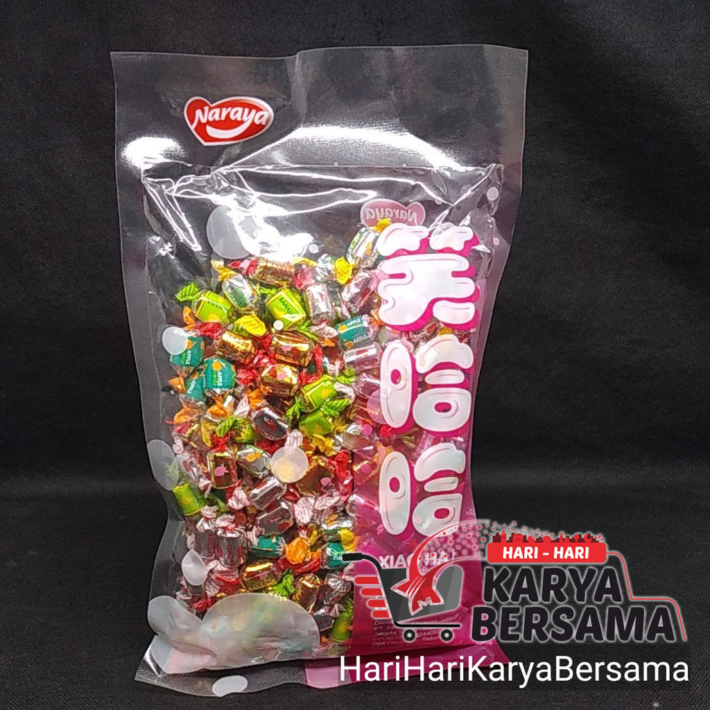 

MAKANAN RINGAN PERMEN NARAYA XIAO HA HA ASSORTED CANDY ANEKA RASA 500GR