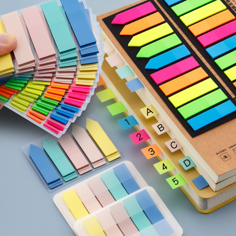 

KindFuny 100 Sheets Self Adhesive Memo Pad Sticky Notes Bookmark Posted It Marker Memo Sticker Paper Office School