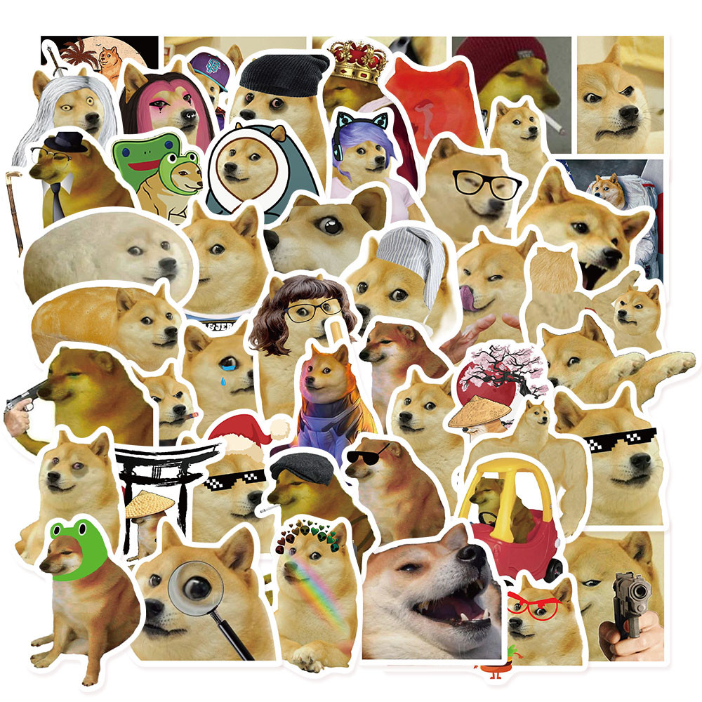 

NEW!10/50PCS Funny Dog Meme Stickers Decals Kids Toys Laptop Phone Motorcycle Luggage Car Fridge Guitar Bike Waterproof Sticker