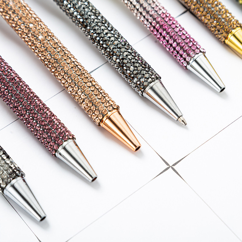 

Press Metal Ballpoint Pens Diamond Multi-color Gift Pen Creative Office Supplies