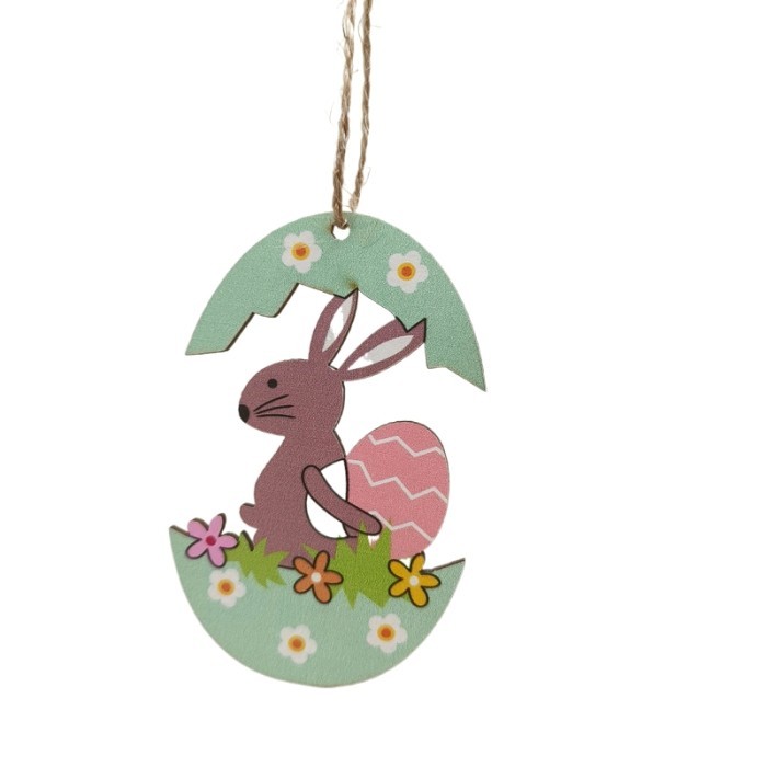 Gantungan Happy Easter Hiasan Even Paskah Dekor Kado Kelinci Rabbit - KECIL - MOTIF 3