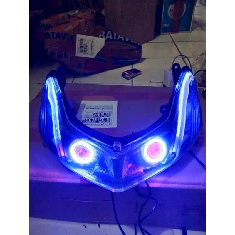Reflektor Lampu Sen custom Sein custom Mio Smile Smoke hitam Plus Soket Lampu Sen Depan Mio Smile cu