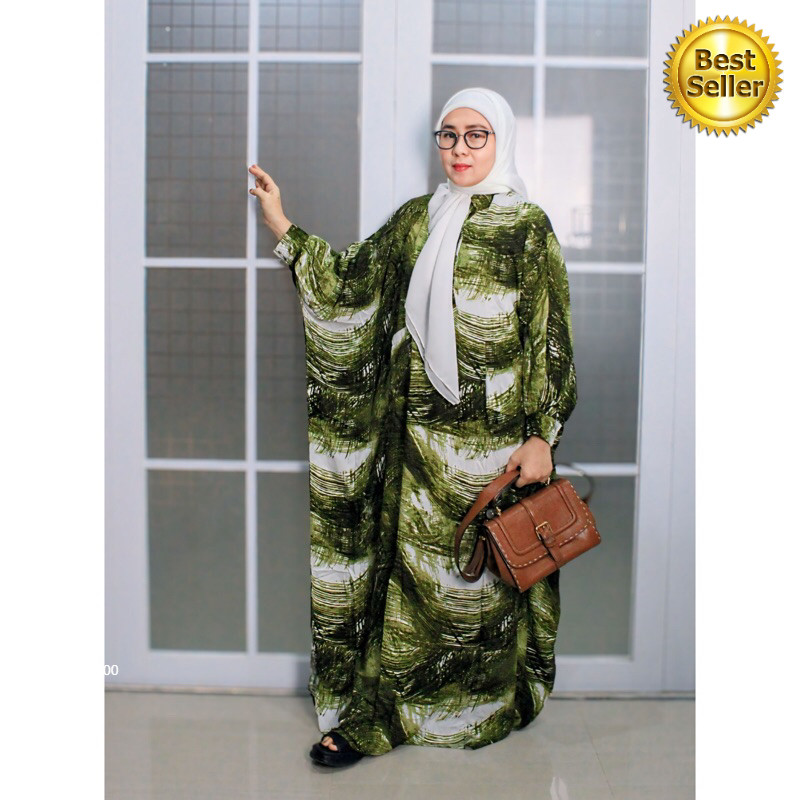KAFTAN RAYON PREMIUM / GAMIS WANITA / TUNIK WANITA / KAFTAN BIG SIZE / KAFTAN MOTIF