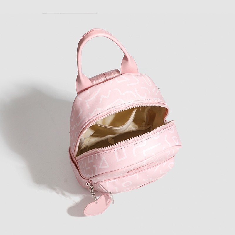 TAS Wanita Lucu Ransel Mini Tas Ransel Kecil Kulit Wanita Sintetis Lucu Tas Cewek Mini Backpack Pink