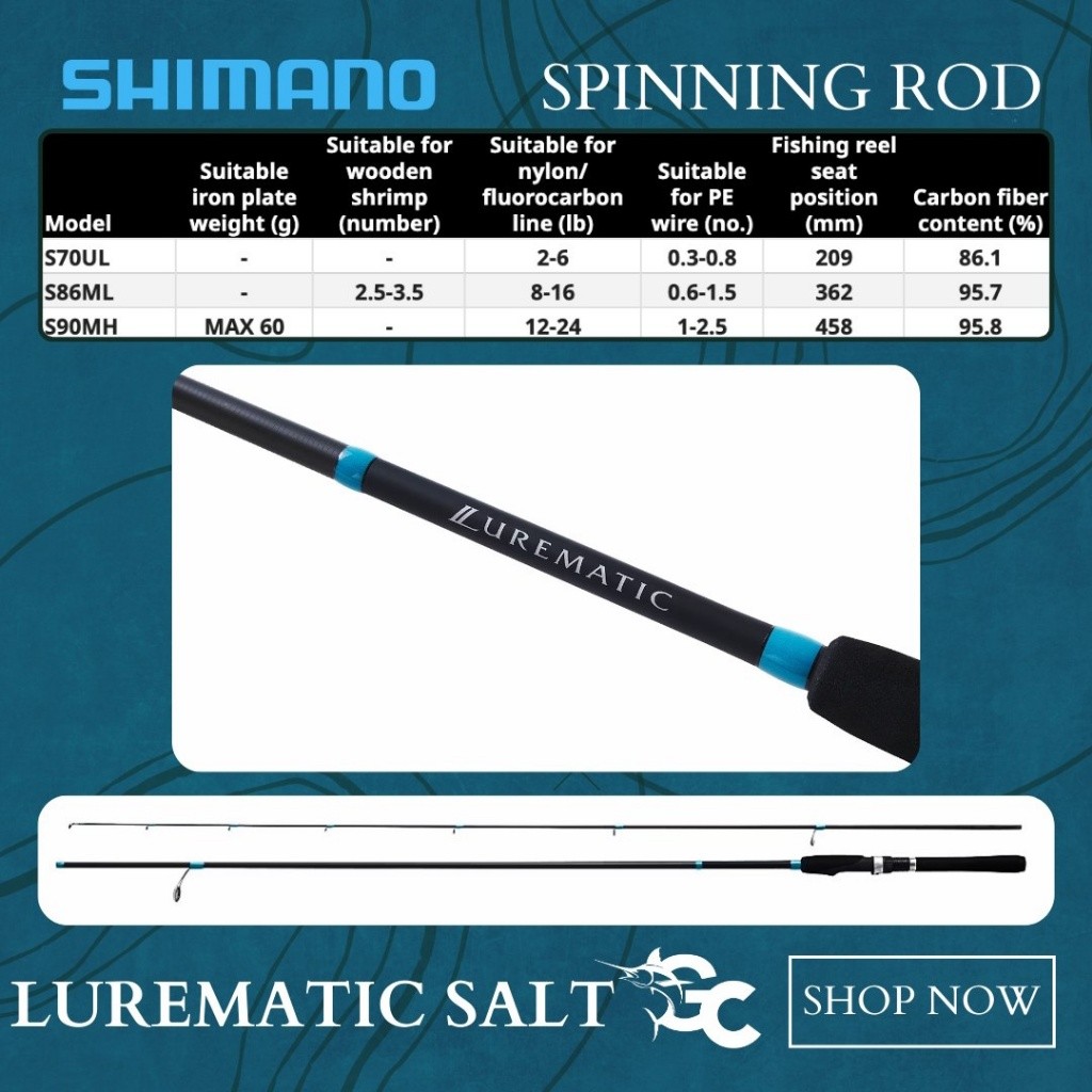SV33R Shimano Lurematic Salt Rod 2023 Model Joran Pancing Laut