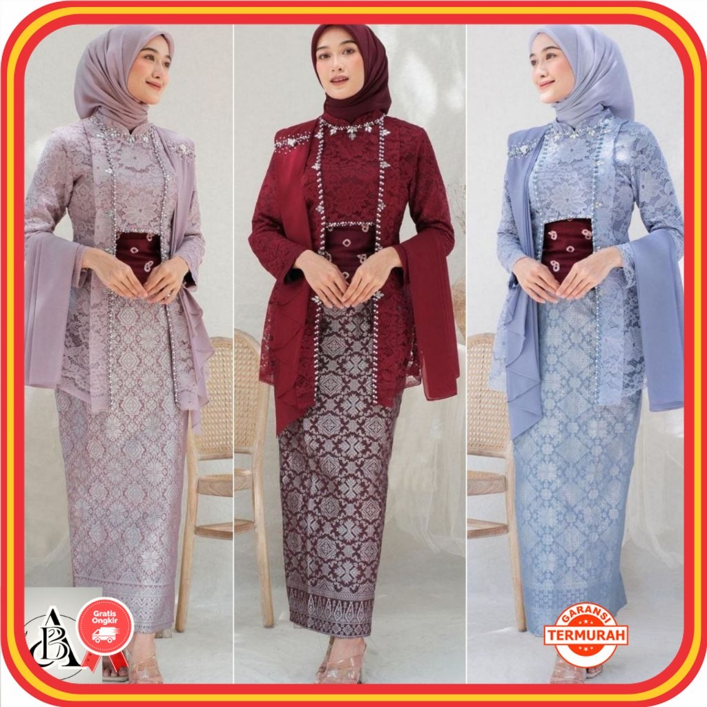 COCOK BUAT KARTINIAN KONDANGAN PERNIKAHAN WEDDING BAJU MURAH / Set Kebaya Kutu Baru Modern Kebaya Tu