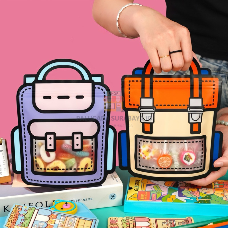 

⭐ PGS ⭐️ Plastik Zipper Snack Souvenir Ulang Tahun Goody Bag Pouch Alat Tulis