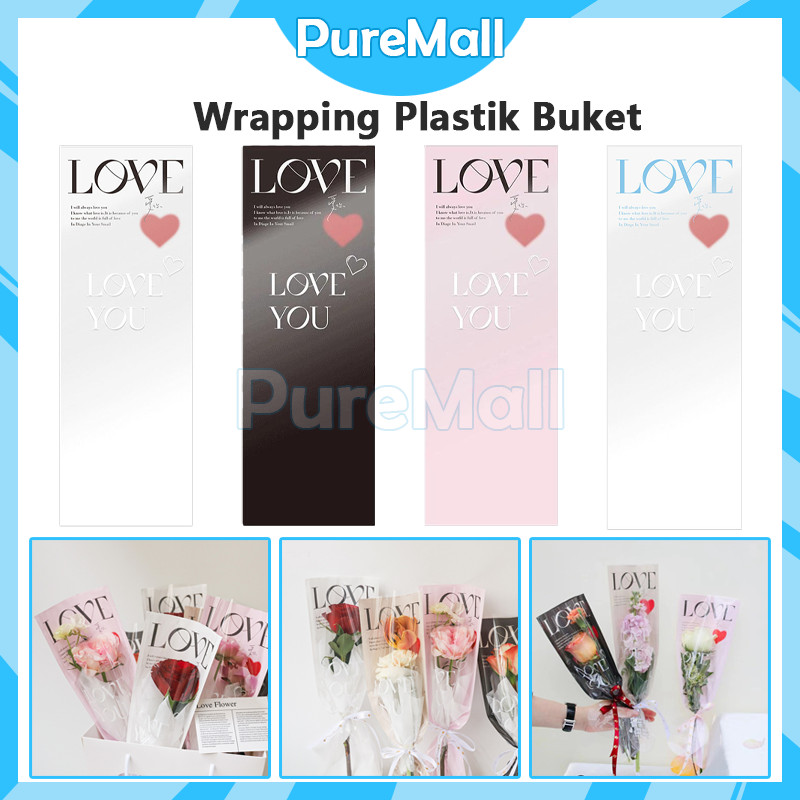 

(20 Lembar)Plastic Single Rose Pembungkus Bunga Satuan / Plastik Bungkus Bunga