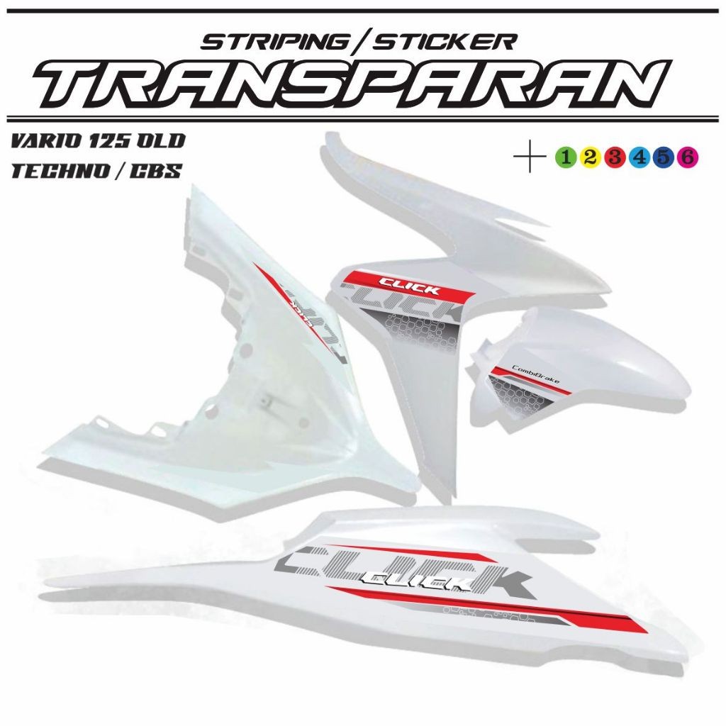 TRANSFARAN UV STIKER TRANSFARAN VARIO TECHNO 125 OLD / STIKER TRANSPARAN MOTOR VARIO 125 TECHNO STIK