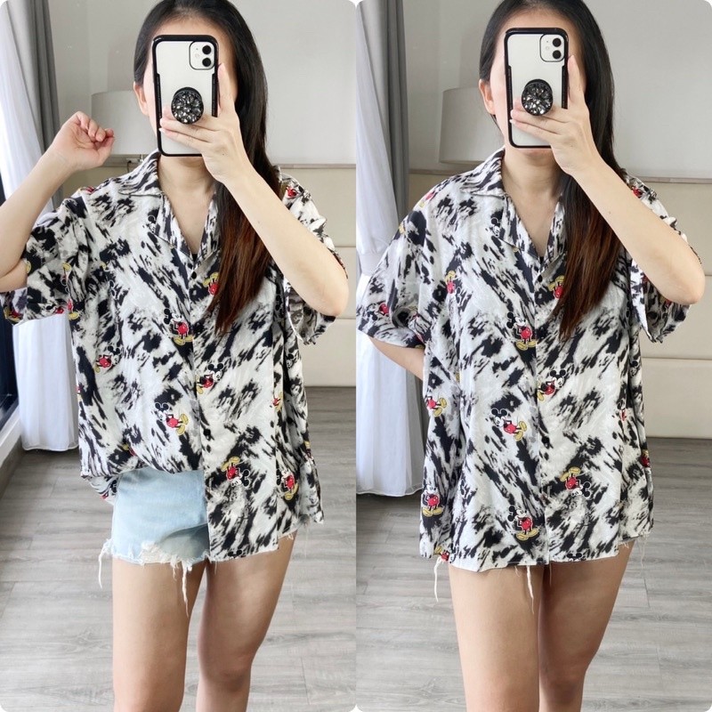 DHOLISHOP.ID kemeja rayon lengan pendek oversize / summer shirt / kemeja pattern / kemeja overisze w