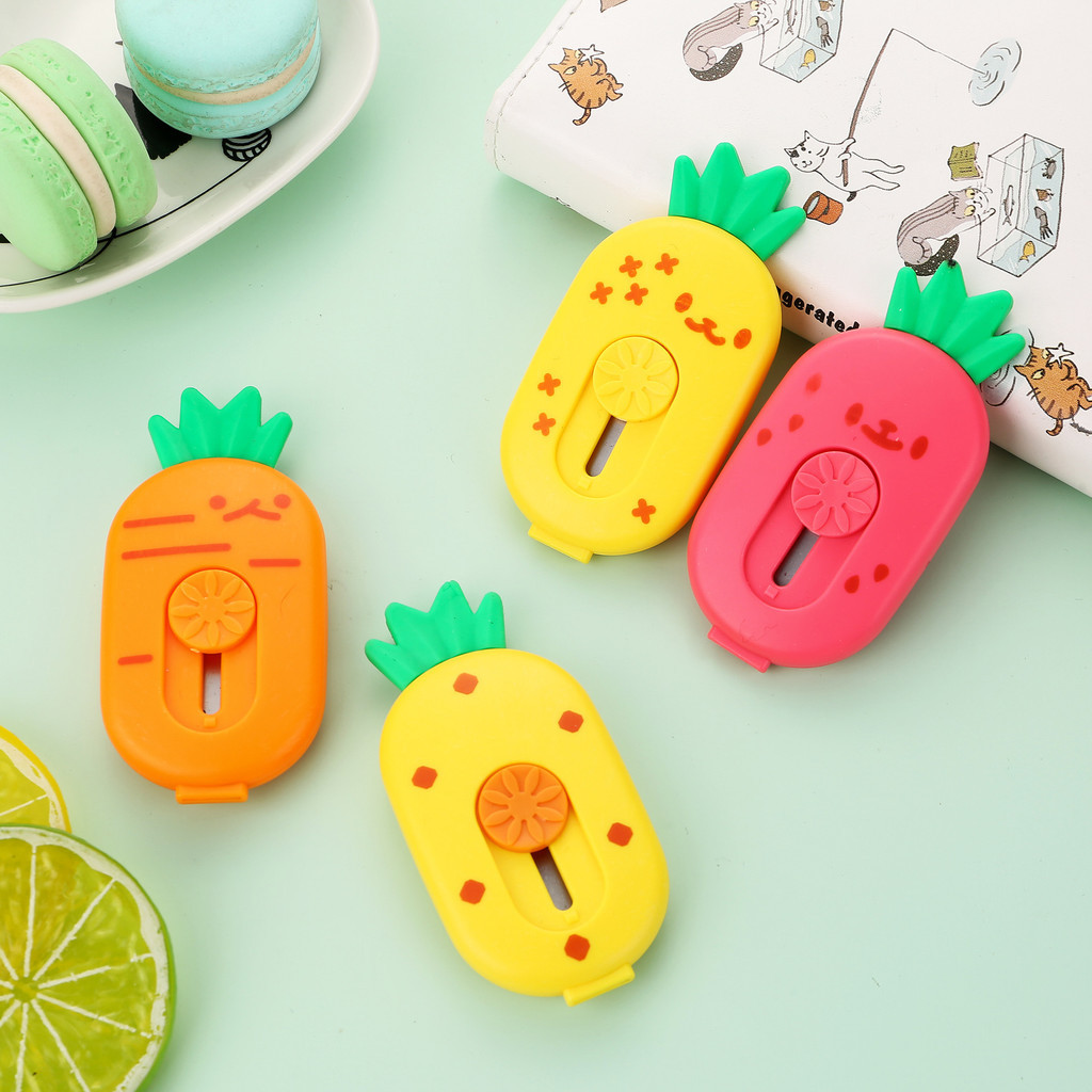 

(SYQ) Cutter Mini Serbaguna Model Buah dan Sayuran | Pisau Mini Serba Guna | Cutter Kertas Buka Paket