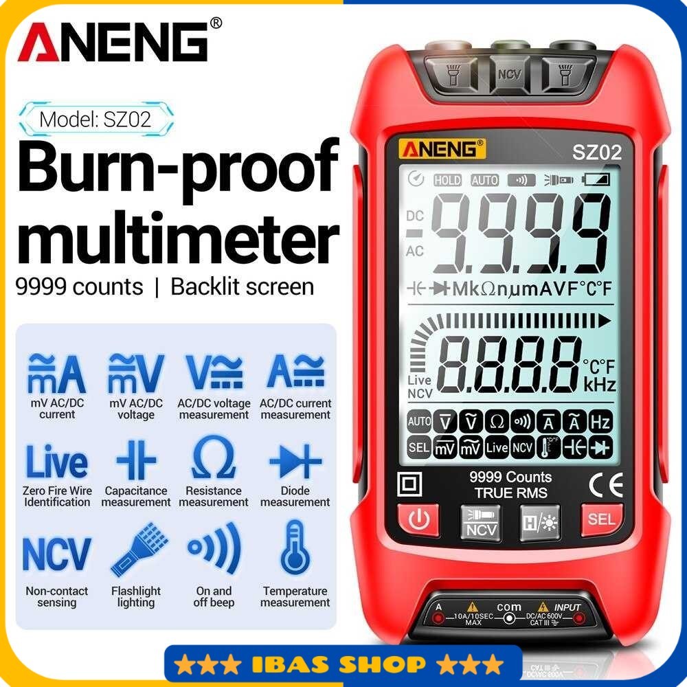 ANENG Digital Multimeter Multitester Voltage Tester Burn Proof - SZ02