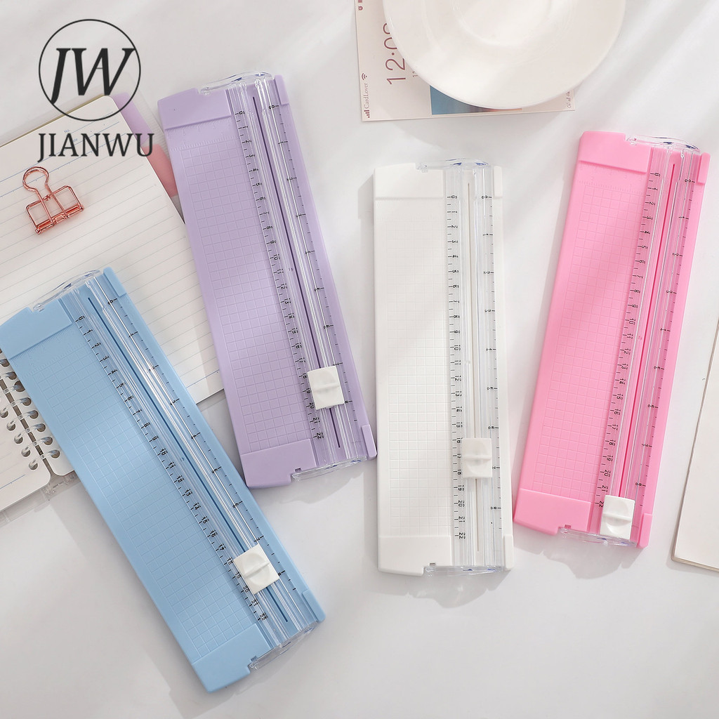 

JIANWU Cute Multifunction Journal Paper Cutter DIY Student Handmade A5 Bidirectional Cutter Knife Art Tool Stationery Supplies