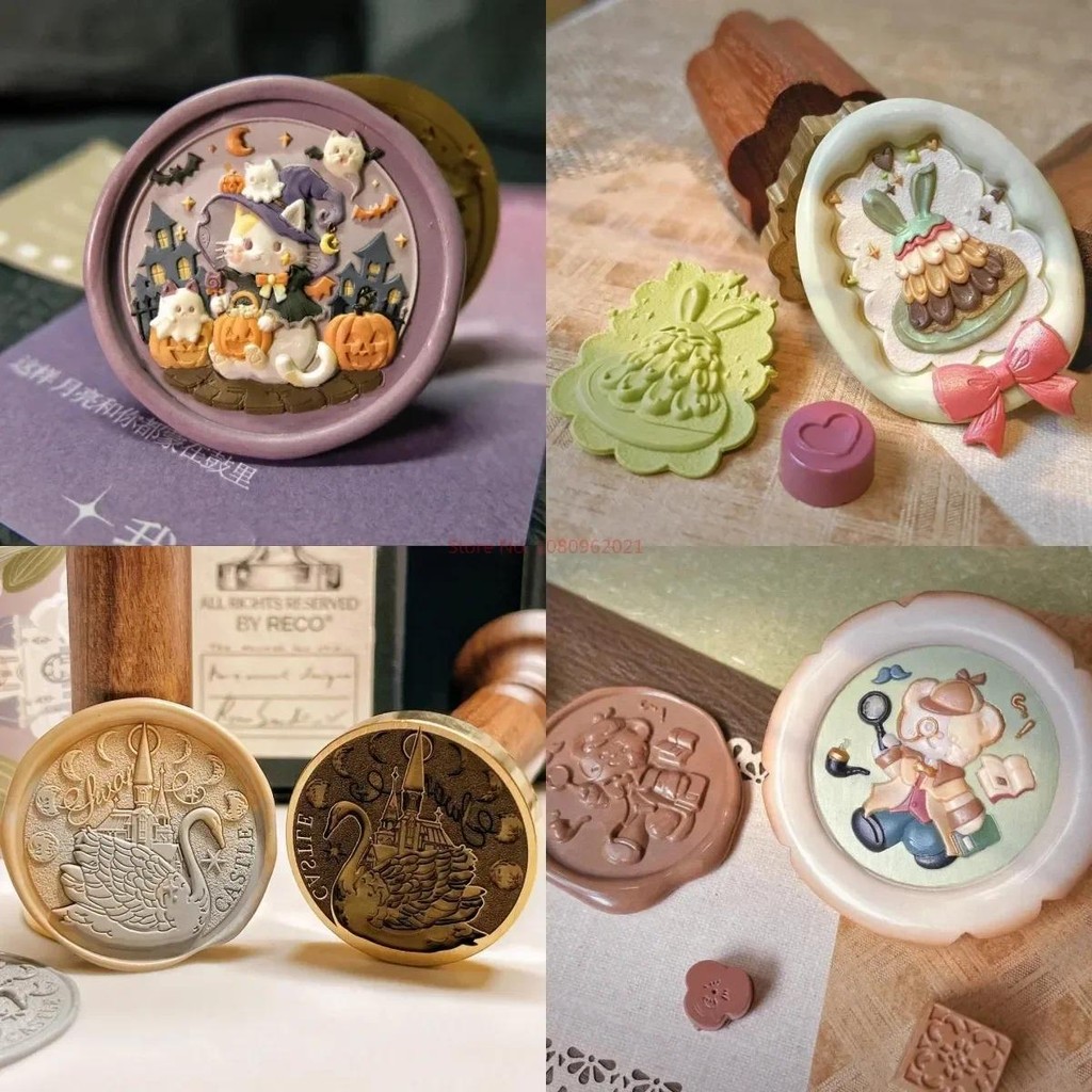 

Personali Fire Seal Seal Stamp Copper Head 3D Relief Children'S Stamp Handmade DIY Toy Envelope Invitation Wax Seal Stamp
