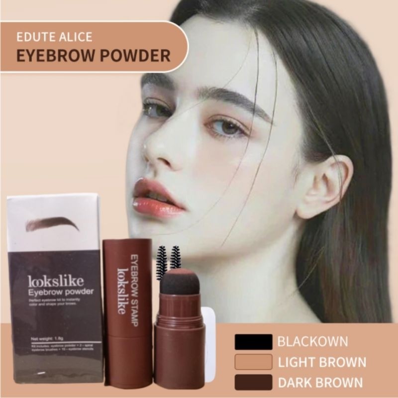 [Termurah]Alis Cetak Eyebrow Powder | Eyebrow stamp Alis instan cetak alis eyebrow stamp -- FLADA OF