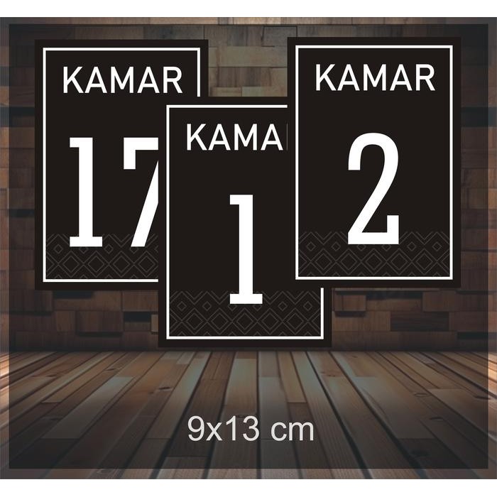 

Sticker Nomer Kamar (Nomer Pintu) Hitam 9x13cm