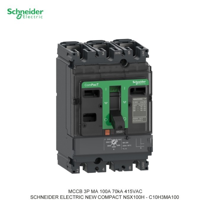 MCCB 3P MA 100A 70kA 415VAC Schneider Electric - 150A