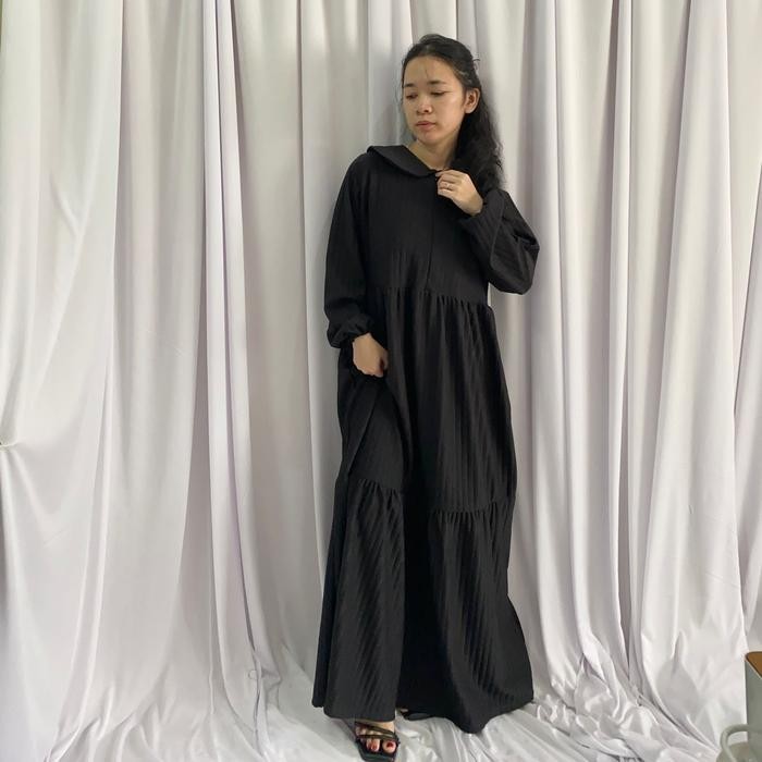 Bery - Dress Lucia Ld 100-120cm Pj 130-135cm Bahan Hornet / Gamis Muslim Wanita Remaja Maxi Remaja M