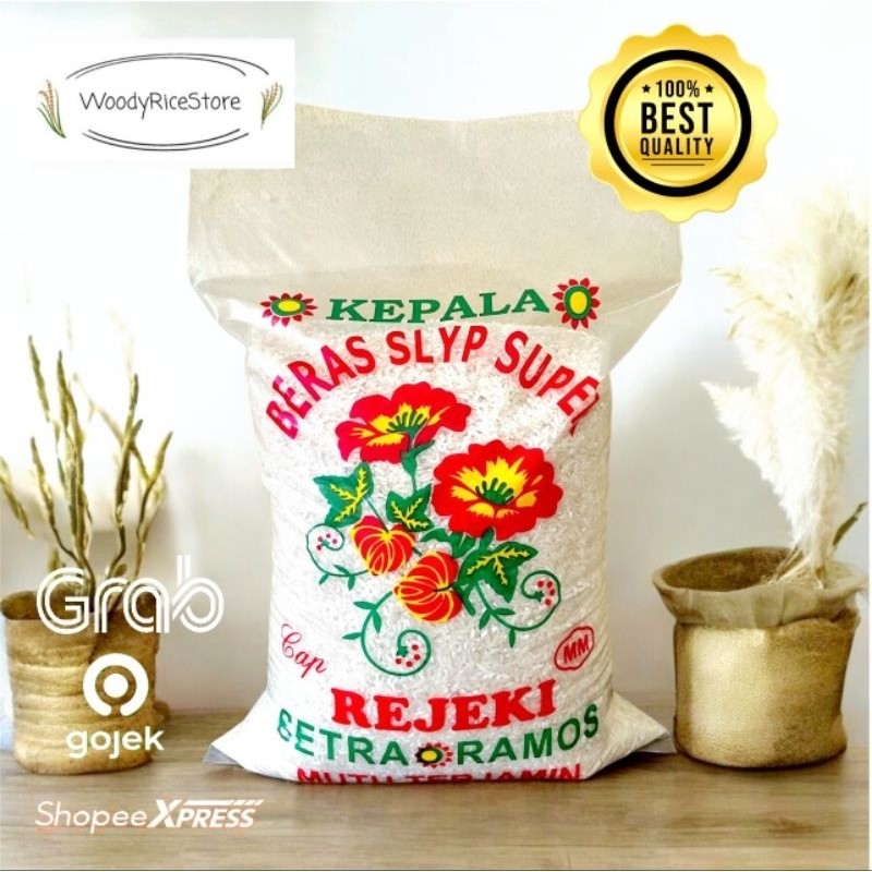 

Beras Cap Rejeki/Kembang 5KG Pulen Sedang Murah