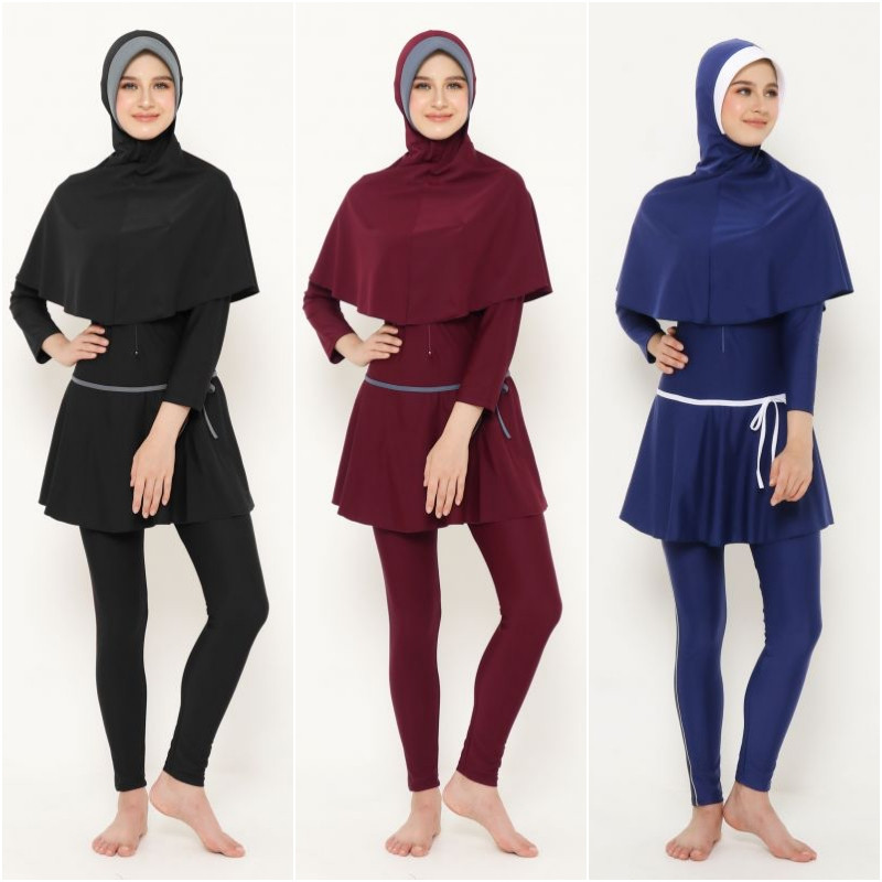 GARNESHOP  Edora Sportswear Nammi Baju Renang Wanita - Baju Renang Muslimah - Baju Diving Wanita
