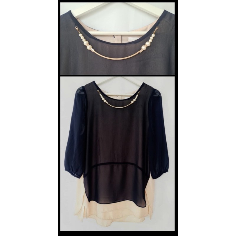 GARNESHOP  Polos Basic Date Minimalis Blouse ZISHEN
