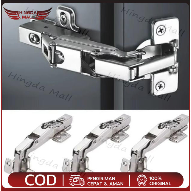 15PCS Engsel Sendok Slow Motion Soft Closing Hidrolik L4 / Engsel Sendok Slow Motion Stainless Steel