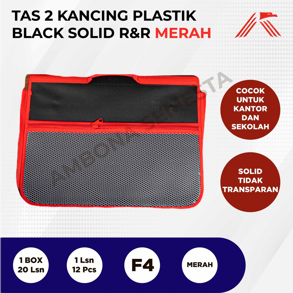 

Tas 2 Kancing Polos RR Black Solid