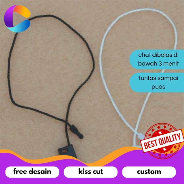 

Cetak INC Tali Hangtag Merk Hitam dan Putih Premium Loop Pin Hang Tag Label Baju Murah Bandung