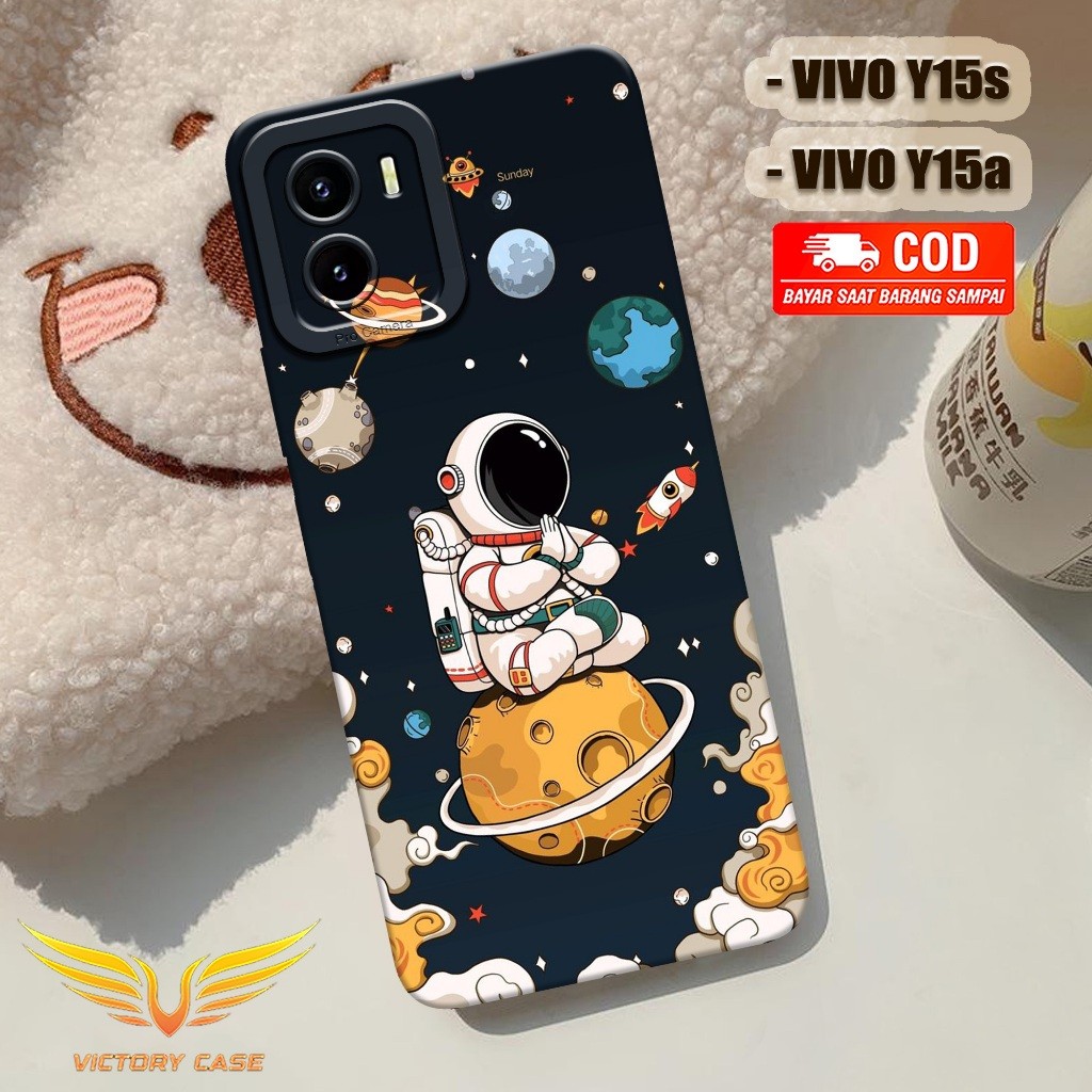 New Astronot Case - Softcase Vivo Y15s / Y15a Terbaru - Case Hp Vivo Y15s / Y15a - Casing Vivo Y15s 