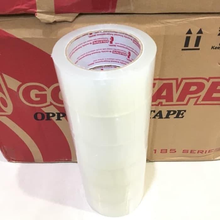 

MCC lakban goldtape merah 2inc /48mm x 100yards murah,lengket,kuat