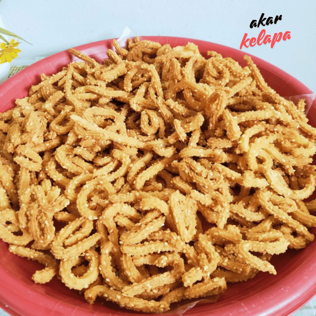 

BEST SELLER Kue akar kelapa akar kelapa asin gurih akar kelapa 1kg akar kelapa