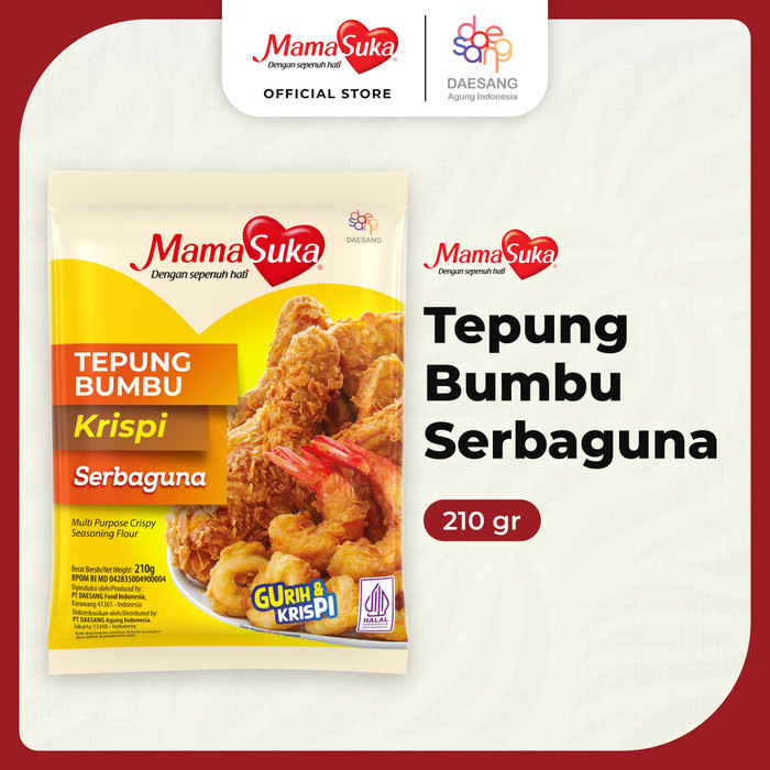 

MamaSuka Tepung Bumbu Krispi Serbaguna 210gr / Mama Suka Serbaguna Sachet isi 210 gr