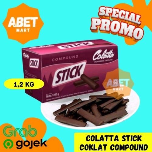 

Colatta Dark Chocolate Stick 1 Pak 1,2Kg - 1,2 Kg Cokelat Coklat Stik Finger Hiasan Kue Batang Gelap Dus Pcs Black Forest Colata Collata