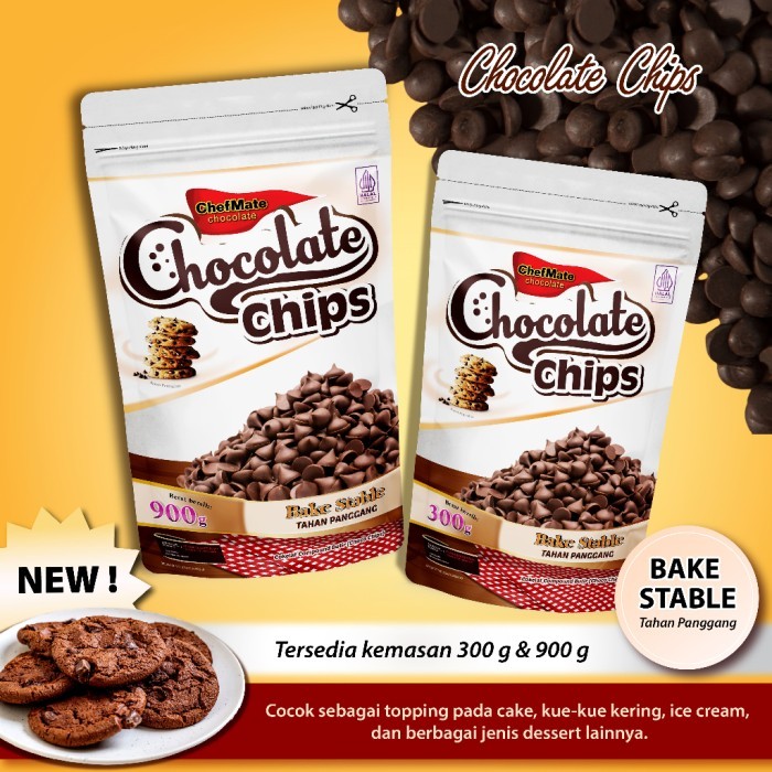 

NEW- Promo Baking Choco Chips Chocolate Chips CHEFMATE 300 gr