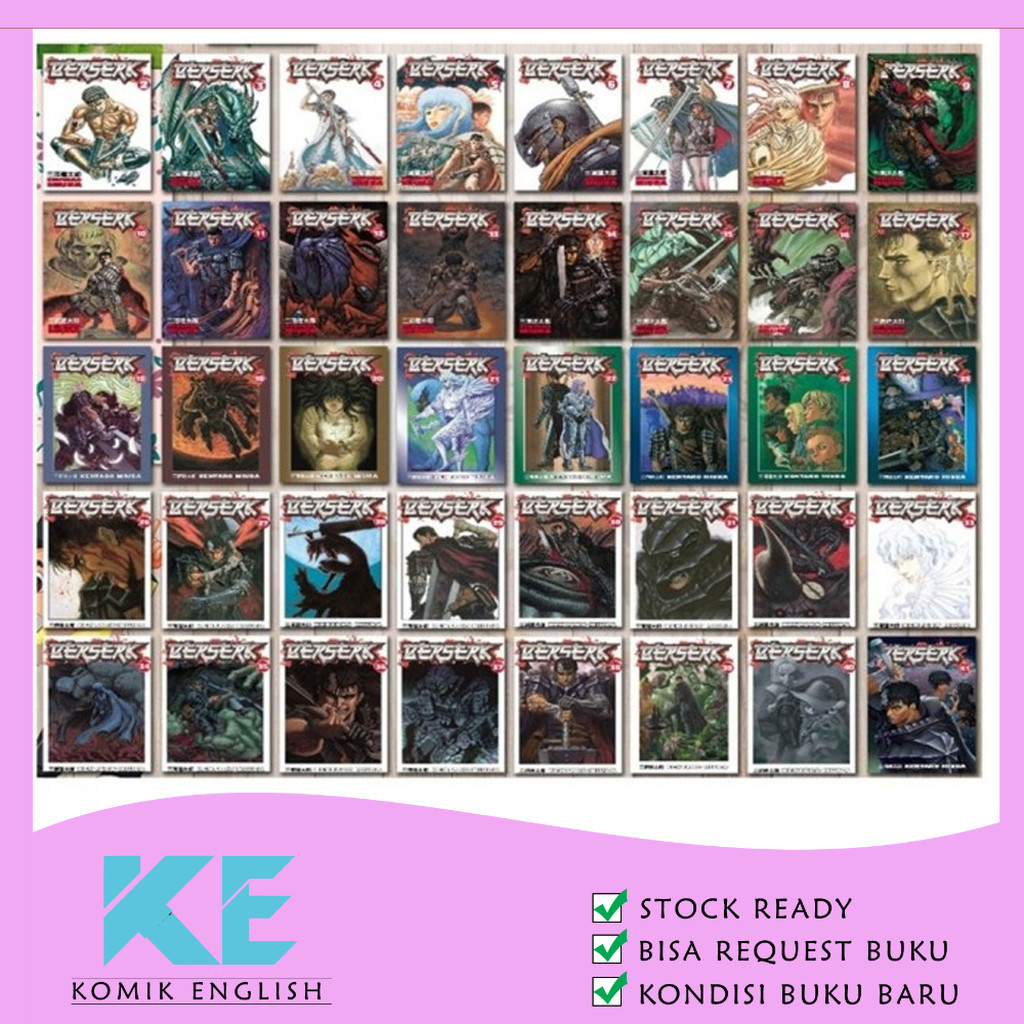 Komik Manga Berserk Full Set (41 book series) English