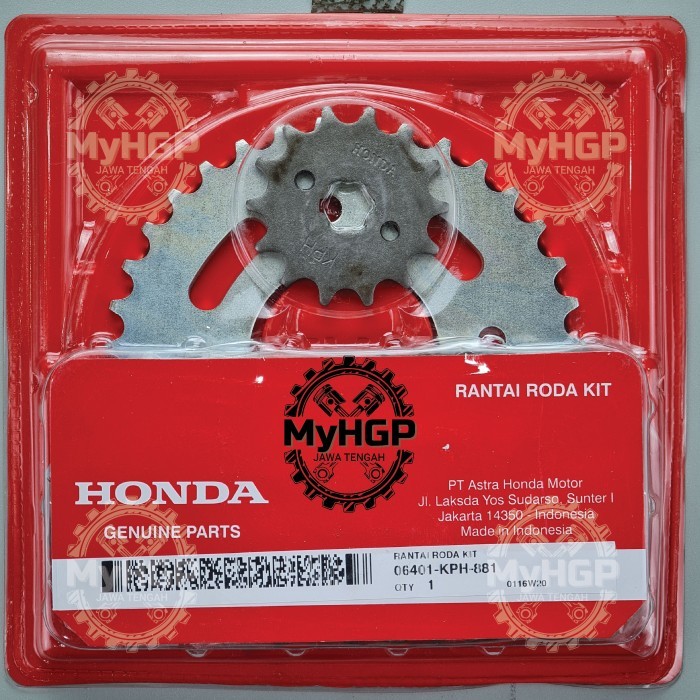 06401KPH881 Rantai Roda Kit KPH Karisma 125D, Supra X 125 06401-KPH-881