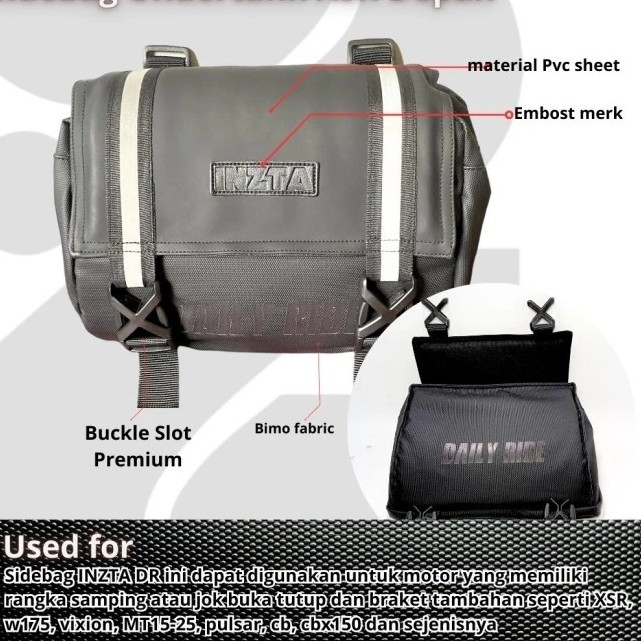 Tas touring belakang xsr155 Kiri, sidebag motor waterproof