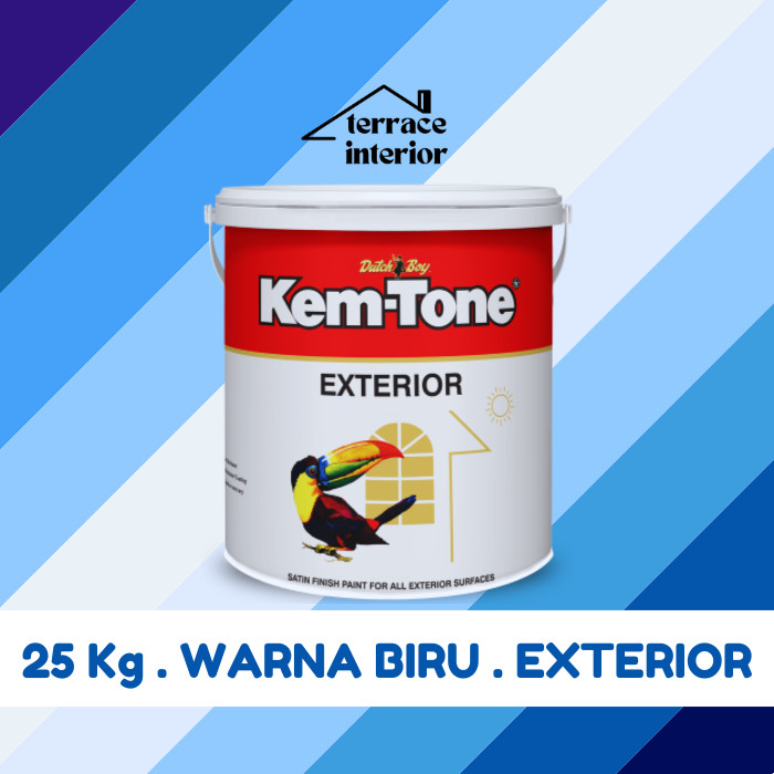 Cat Tembok Kemtone Exterior Warna Biru 25 Kg
