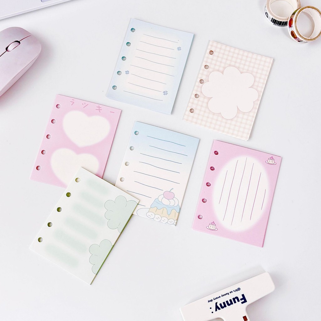 

M5 60 Sheets Cute Colorful Loose Leaf Inner Page Journal Sketchbook Accessories Diary Office Supplies