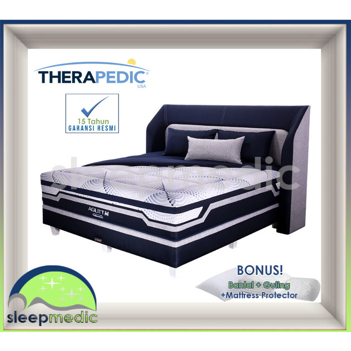 THERAPEDIC SpringBed AGILITY M ( KASUR / SET ) 160 180 200 100 120 - Full SET, 200x200
