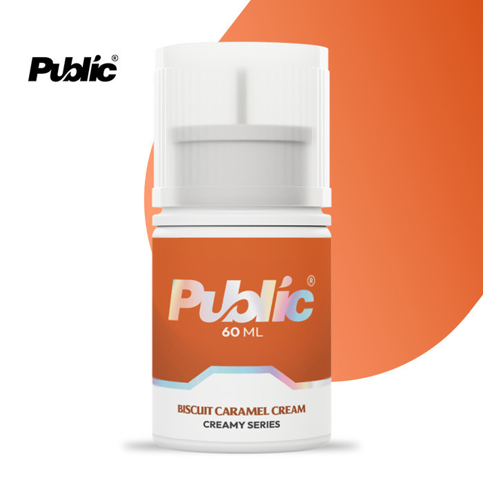 LIQUID VAPE CREAMY | PUBLIC BISCUIT CARAMEL CREAM - FREEBASE SERIES