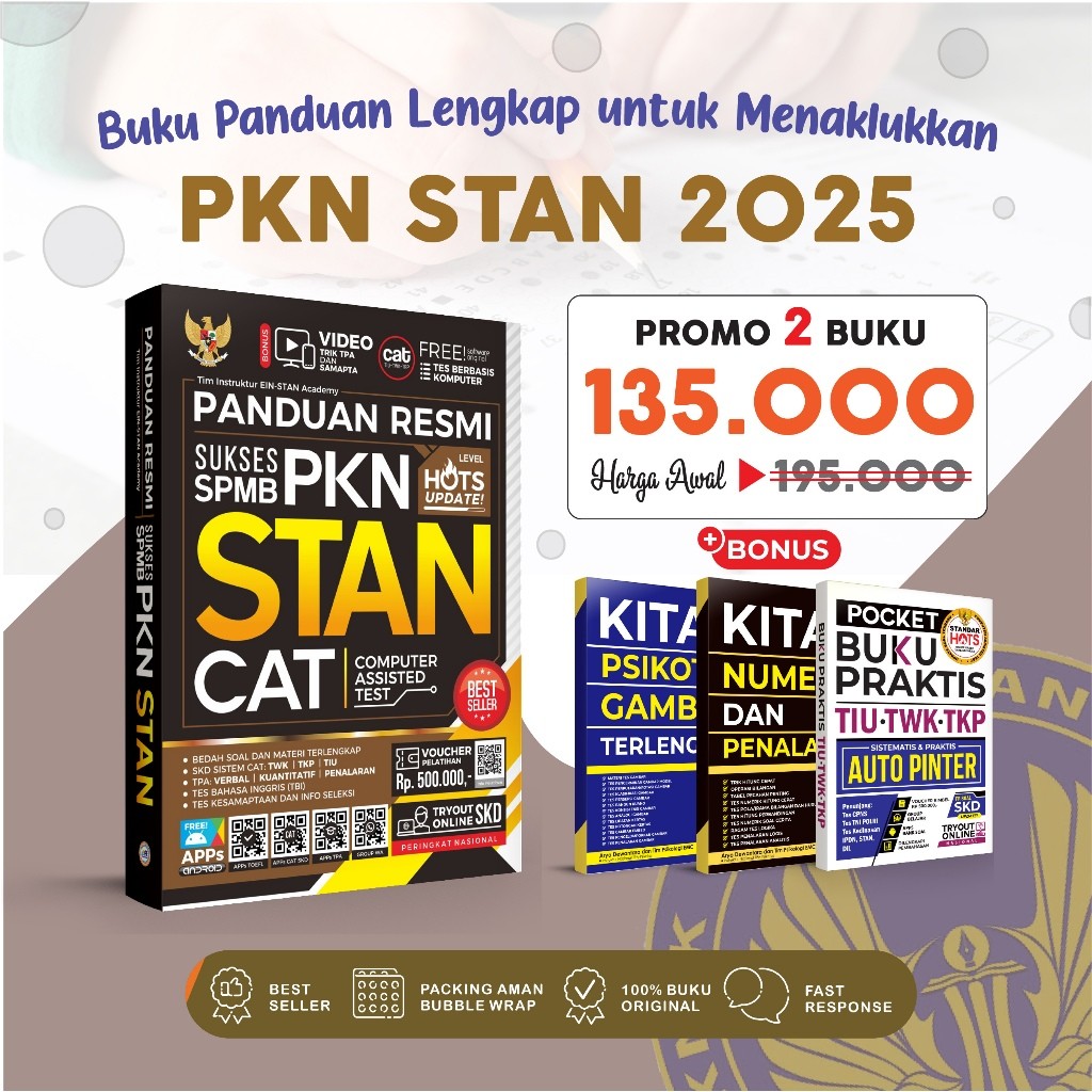PANDUAN RESMI SUKSES USM PKN STAN 2025 -BONUS KITAB PSIKOTES GAMBAR
