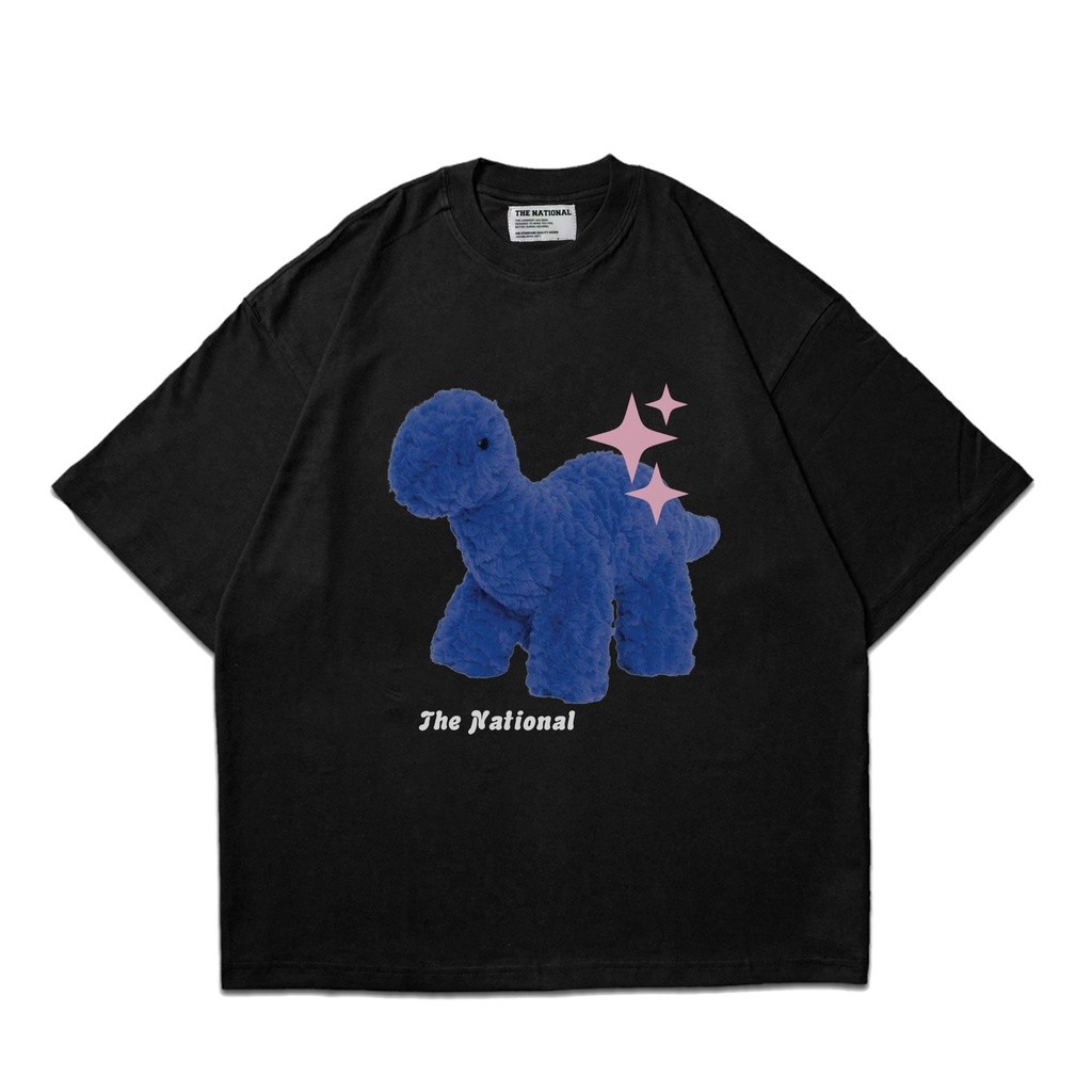 Thenational Oversized T-shirt Klein Black Kaos Pria & Wanita