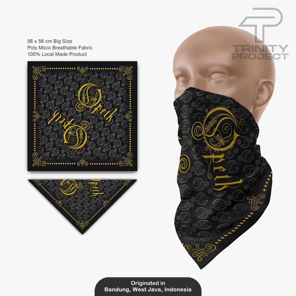 Opeth - Bandana /Paisley Masker Scarf /Band Death Metal /Bandana Slayer Unisex /Skena Aksesoris Outf