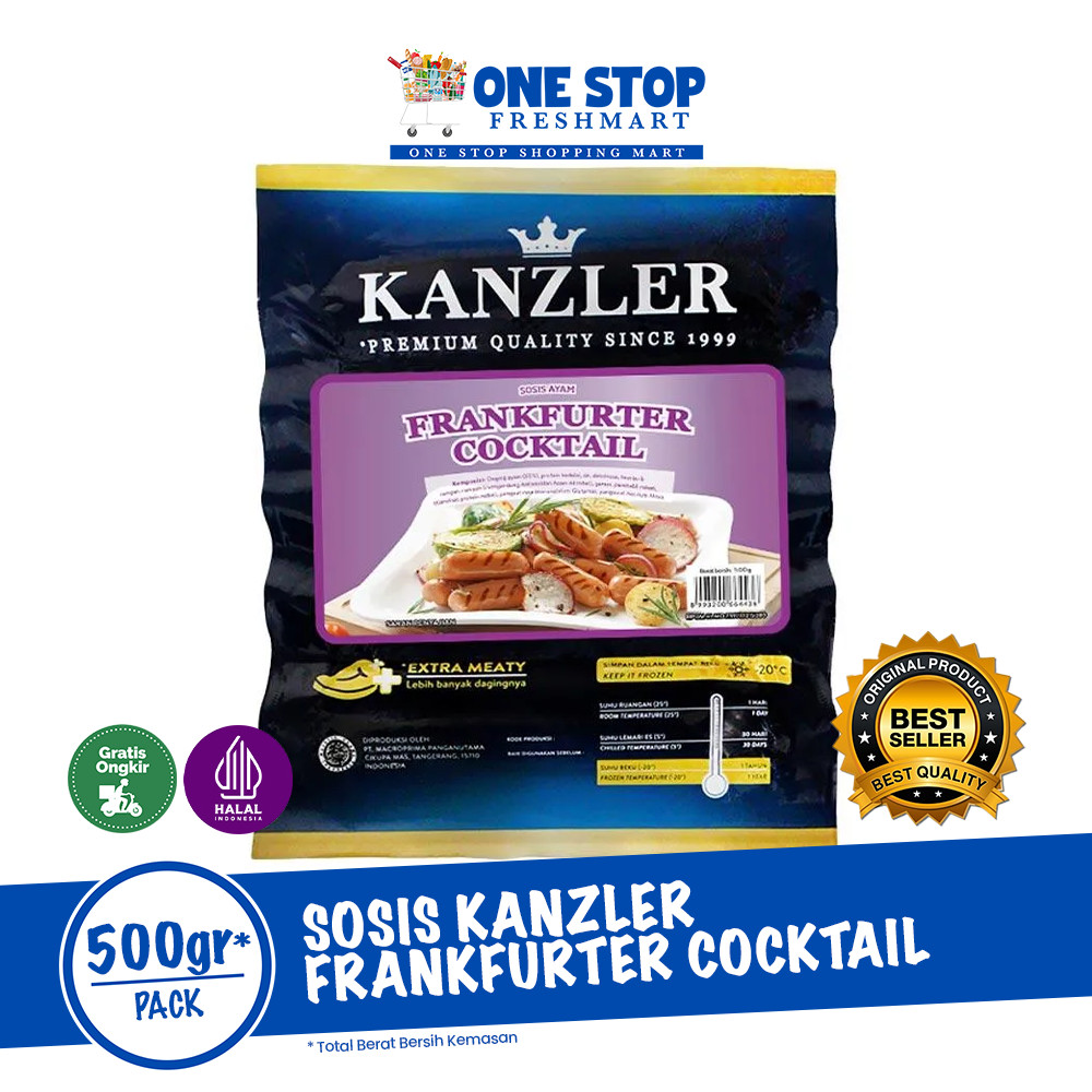 

KANZLER FRANKFURTER COCKTAIL 500GR / KANZLER SOSIS AYAM 500GR